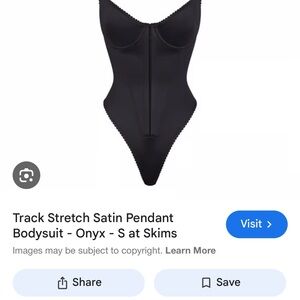 Skims Black Satin Bodysuit